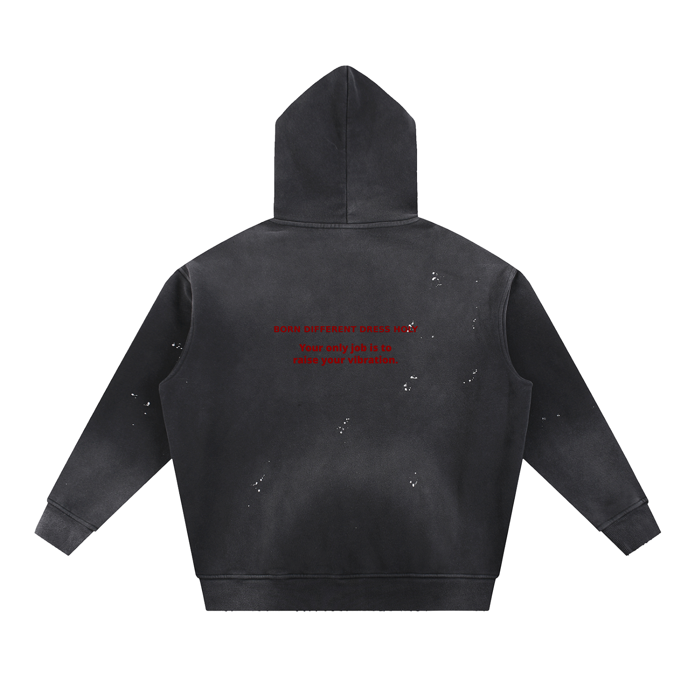 HOLYENCORE™ Vintage Washed Frayed Fleece Hoodie