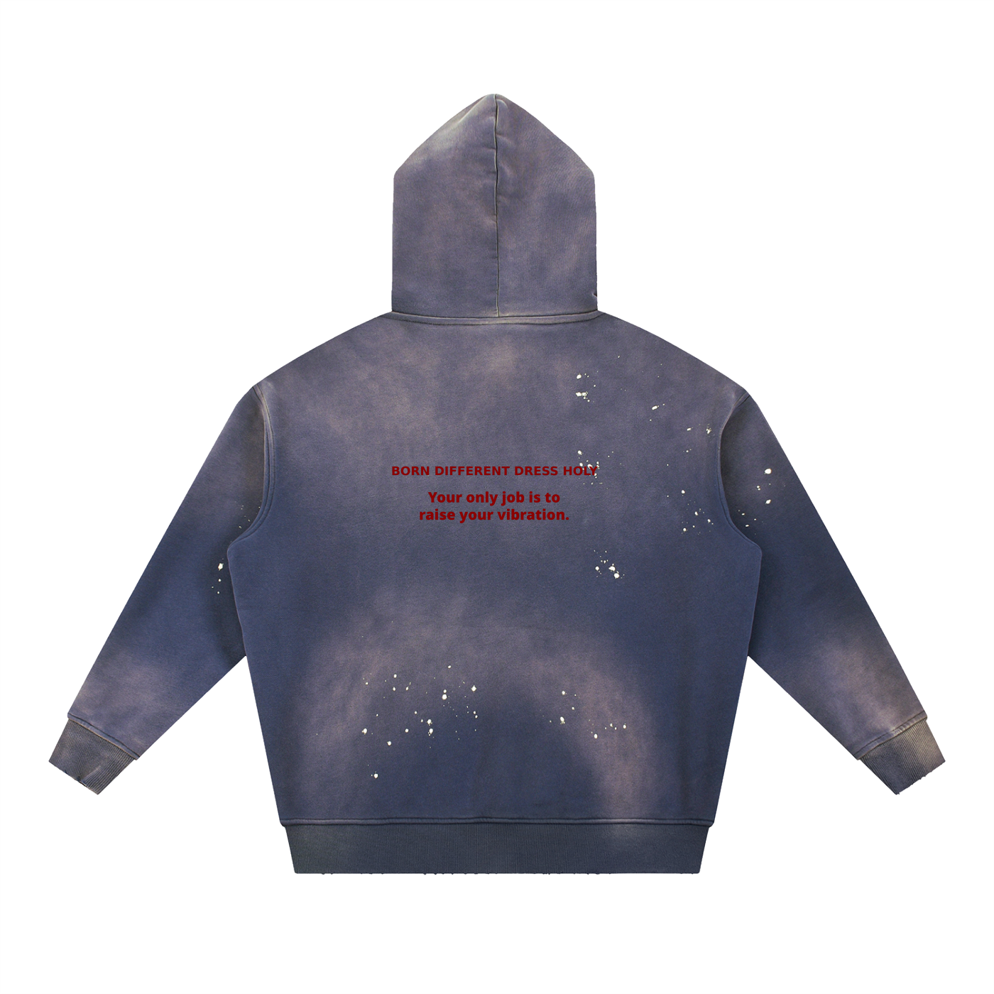 HOLYENCORE™ Vintage Washed Frayed Fleece Hoodie