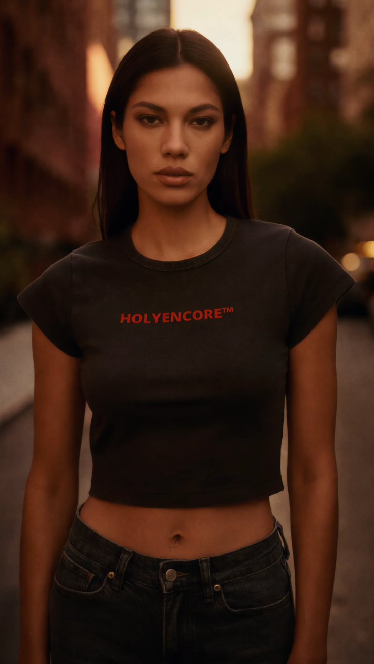 HOLYENCORE™ Snow Washed Crop Top