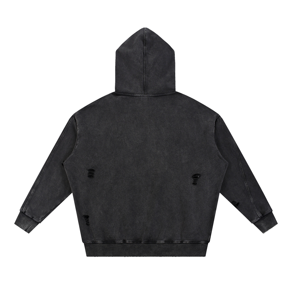 HOLYENCORE™ Snow Washed Distressed Hoodie