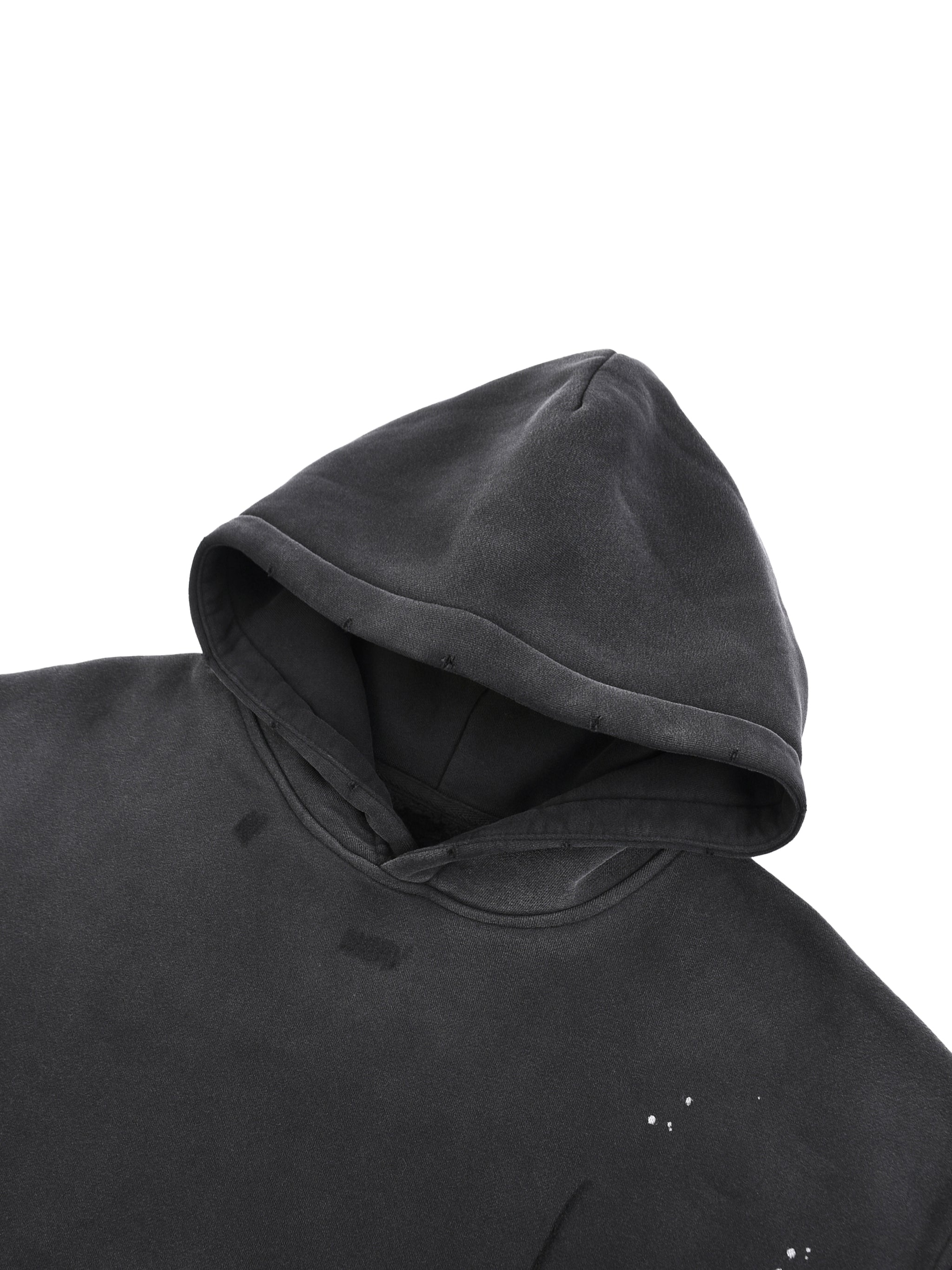 HOLYENCORE™ Vintage Washed Frayed Fleece Hoodie